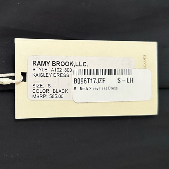 NWT Ramy Brook Flowy Kaisley Black Dress Belted Small - Picture 4 of 4